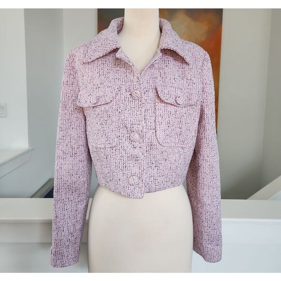 Signature8 Women's Tweed Blazer in Pink And Black Small S - Picture 1 of 6
